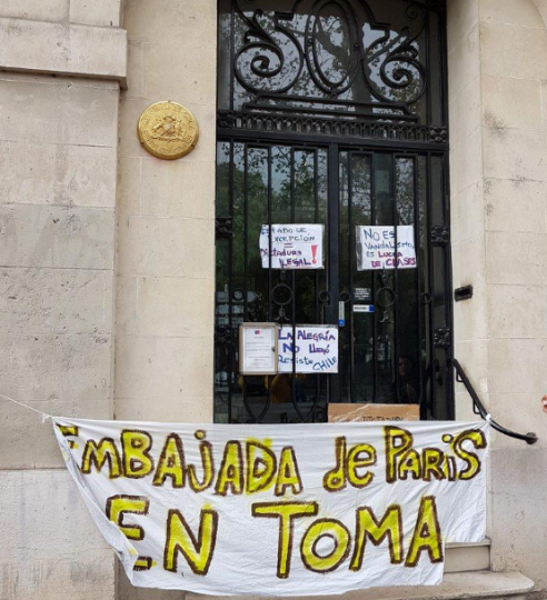 La protesta de los chilenos llega a Francia Chile
