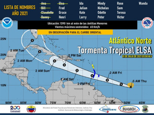 Advierten que tormenta Elsa se acerca a Venezuela Venezuela