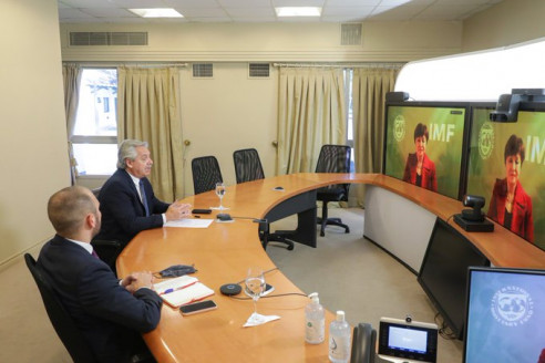 Fernández y presidenta del FMI sostienen 