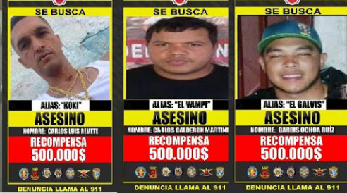 Autoridades venezolanas ofrecen recompensa para captura de integrantes de bandas delictivas Venezuela