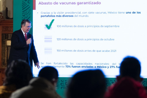 Abasto de vacunas antiCOVID está garantizado en México: SRE México