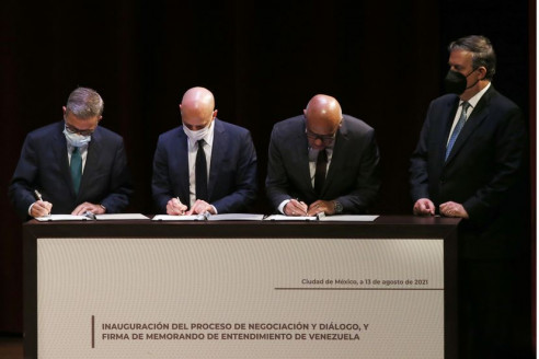 Gobierno de Maduro exigirá el levantamiento de sanciones en la primera sesión de la Mesa de Diálogo de México Venezuela