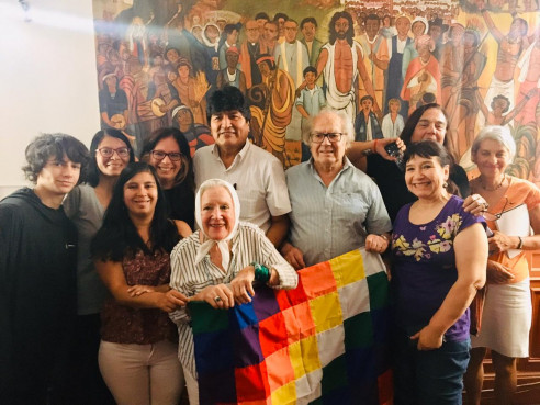 Evo Morales se reunió con Adolfo Pérez Esquivel, Premio Nobel de la Paz Latinoamérica