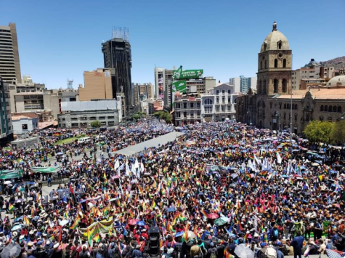 (Fotos) Bolivianos se concentraron en La Paz para respaldar la reelección de Evo Morales Latinoamérica