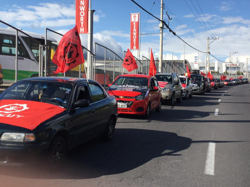 Trabajadores de Ecuador se movilizaron en rechazo a 