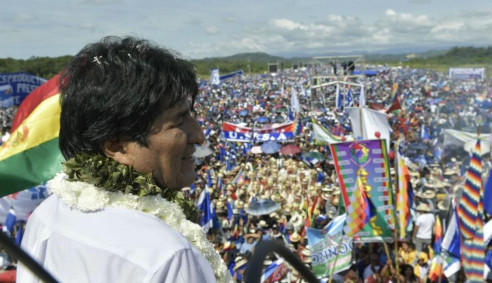 Evo Morales inició su campaña para la reelección con multitudinario acto en Cochabamba Bolivia