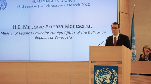 Venezuela: Países que apliquen medidas coercitivas no deben ser parte del Consejo de DD.HH. de la ONU Venezuela