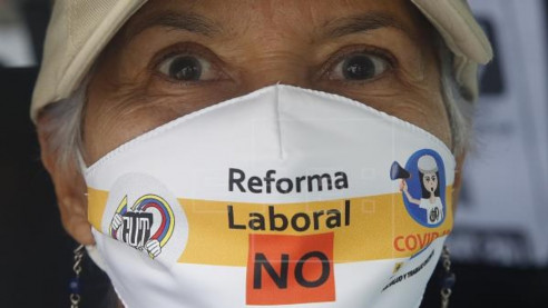 (Video) Colombianos protestan en contra de reforma laboral impuesta por el gobierno de Duque Latinoamérica