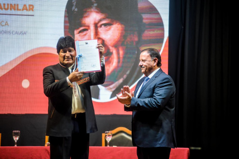Evo Morales es considerado visitante ilustre Latinoamérica