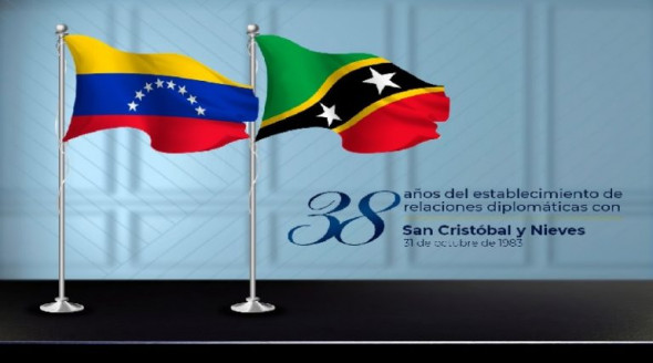 Venezuela y San Cristóbal y Nieves arriban a 38 años de relaciones Venezuela